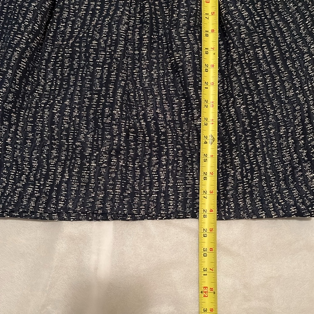 Shoshanna Blue/White/Silver Strapless Pleated Dress Size 10 - Picture 12 of 12